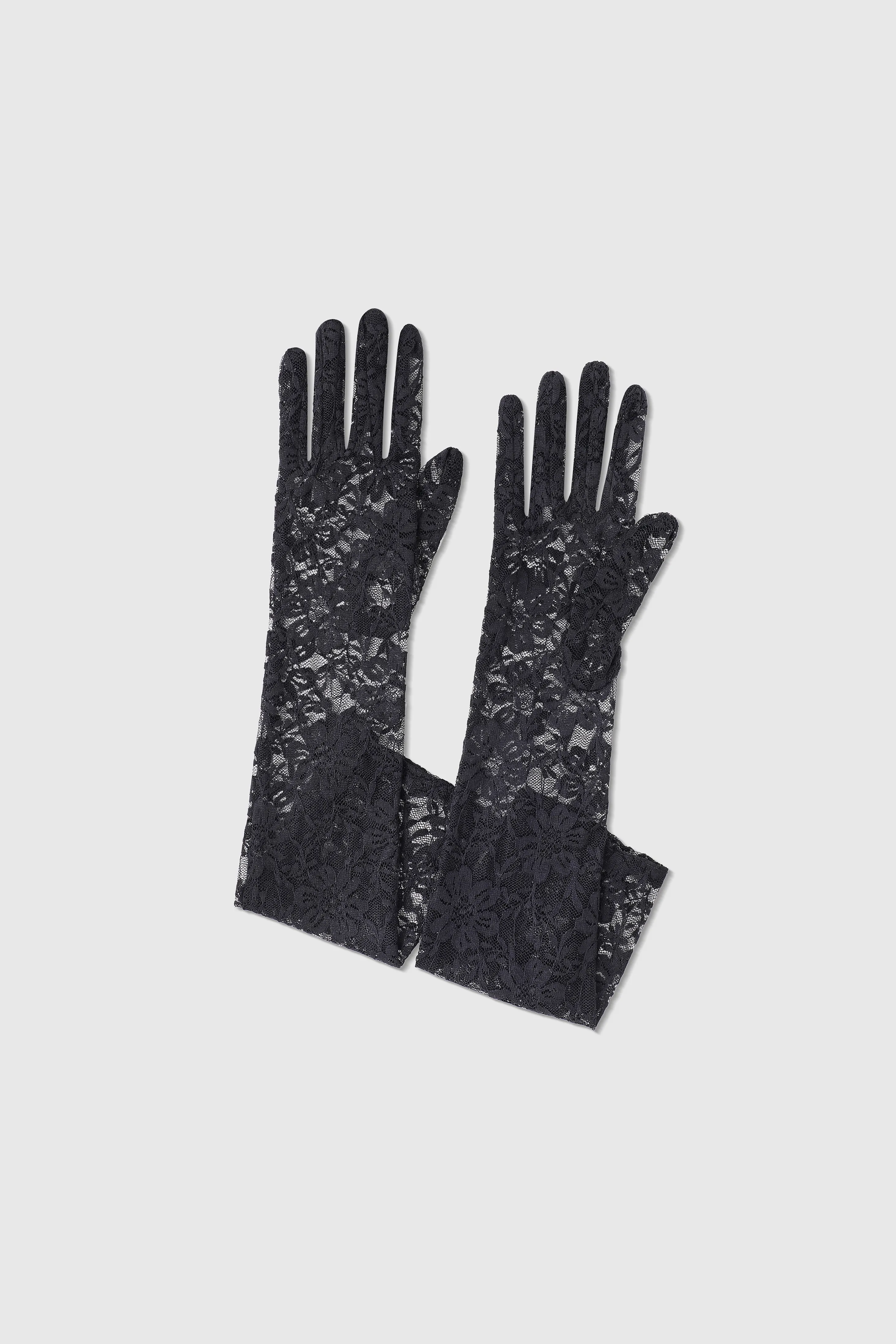 18.1" Floral Lace Long Stretchy Gloves