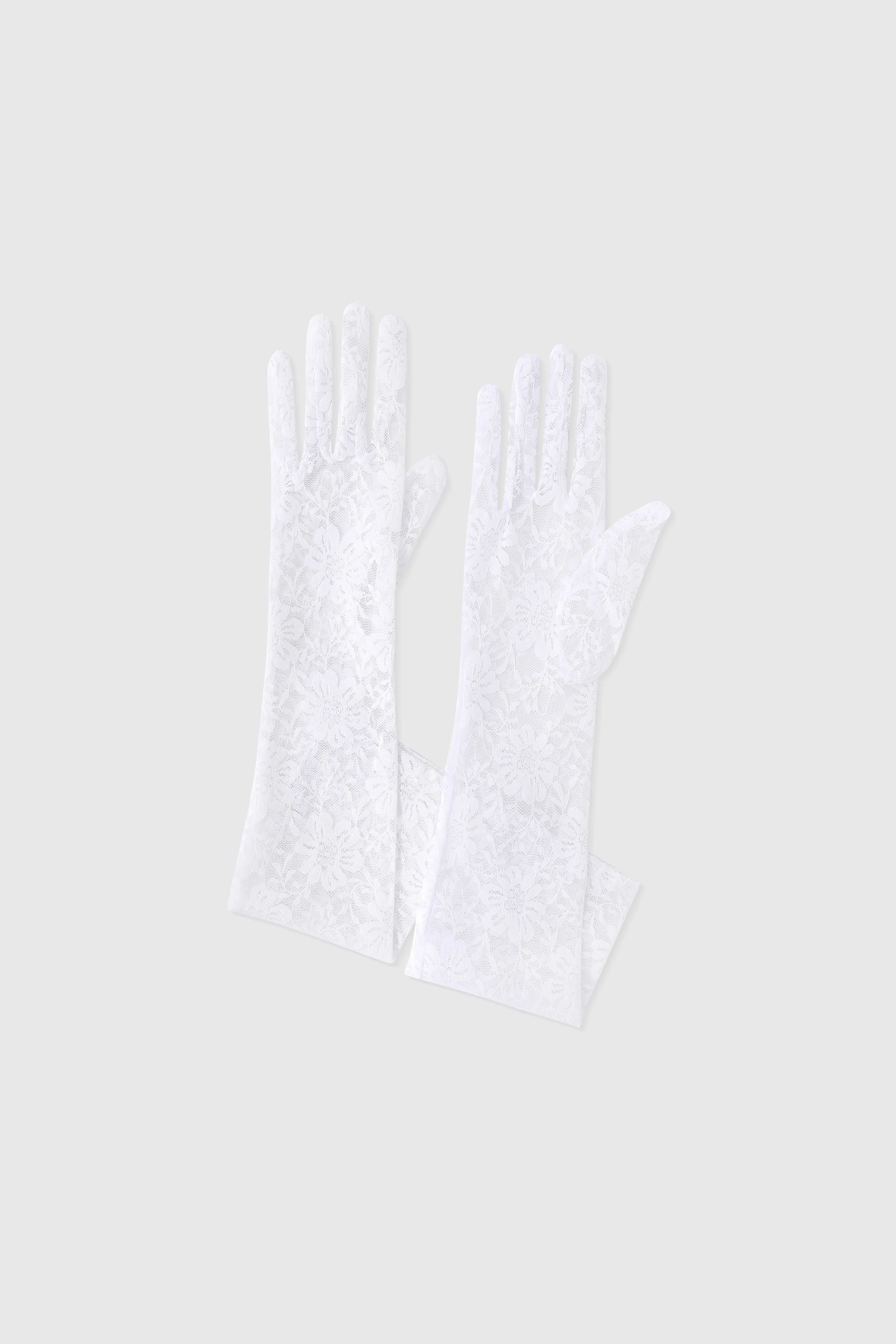 18.1" Floral Lace Long Stretchy Gloves