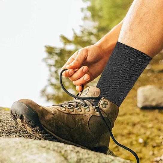 5-Pairs: Men's Warm Thick Merino Lamb Wool Socks for Winter Cold Weathers