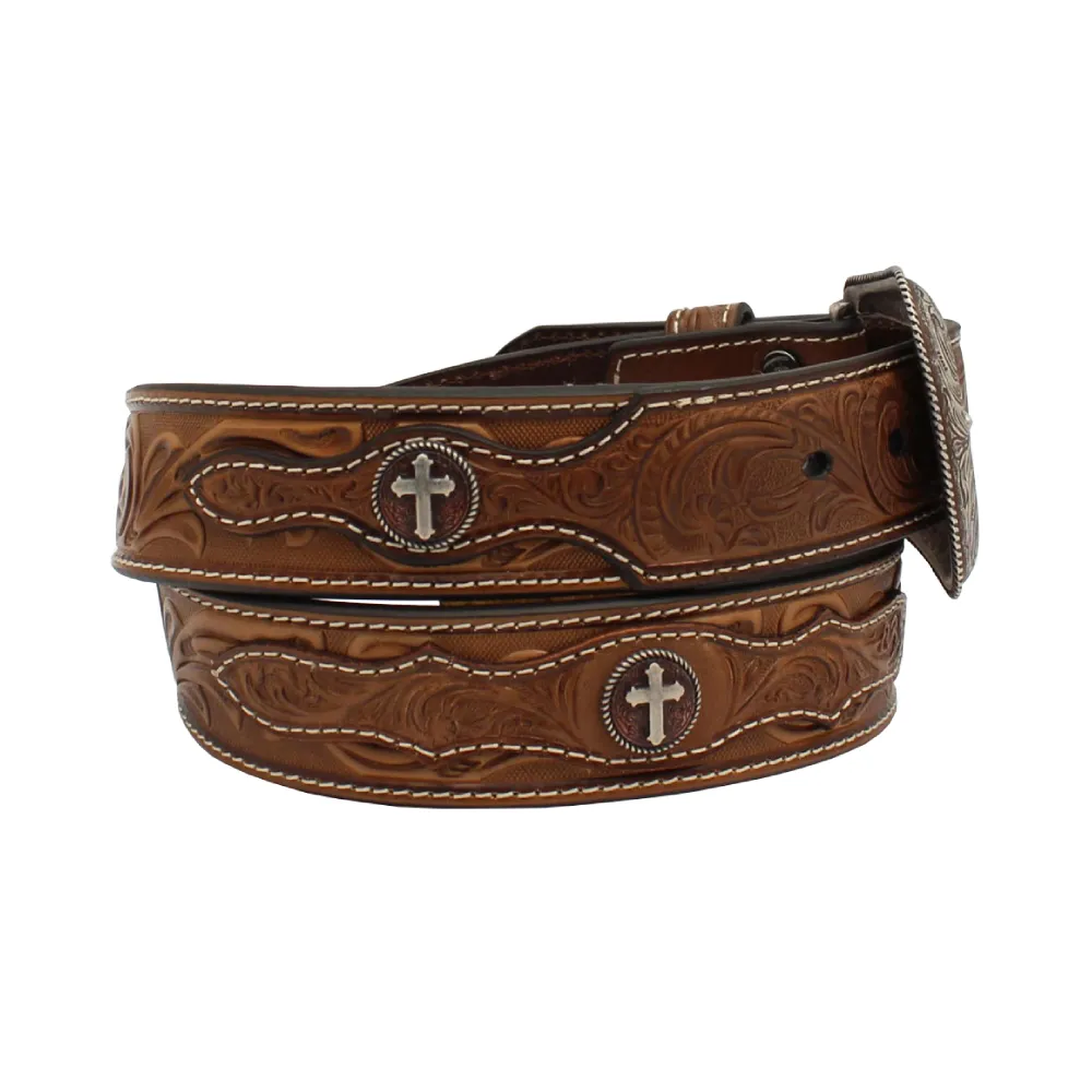 Ariat Mens Tooled Cross Belt - A1037302