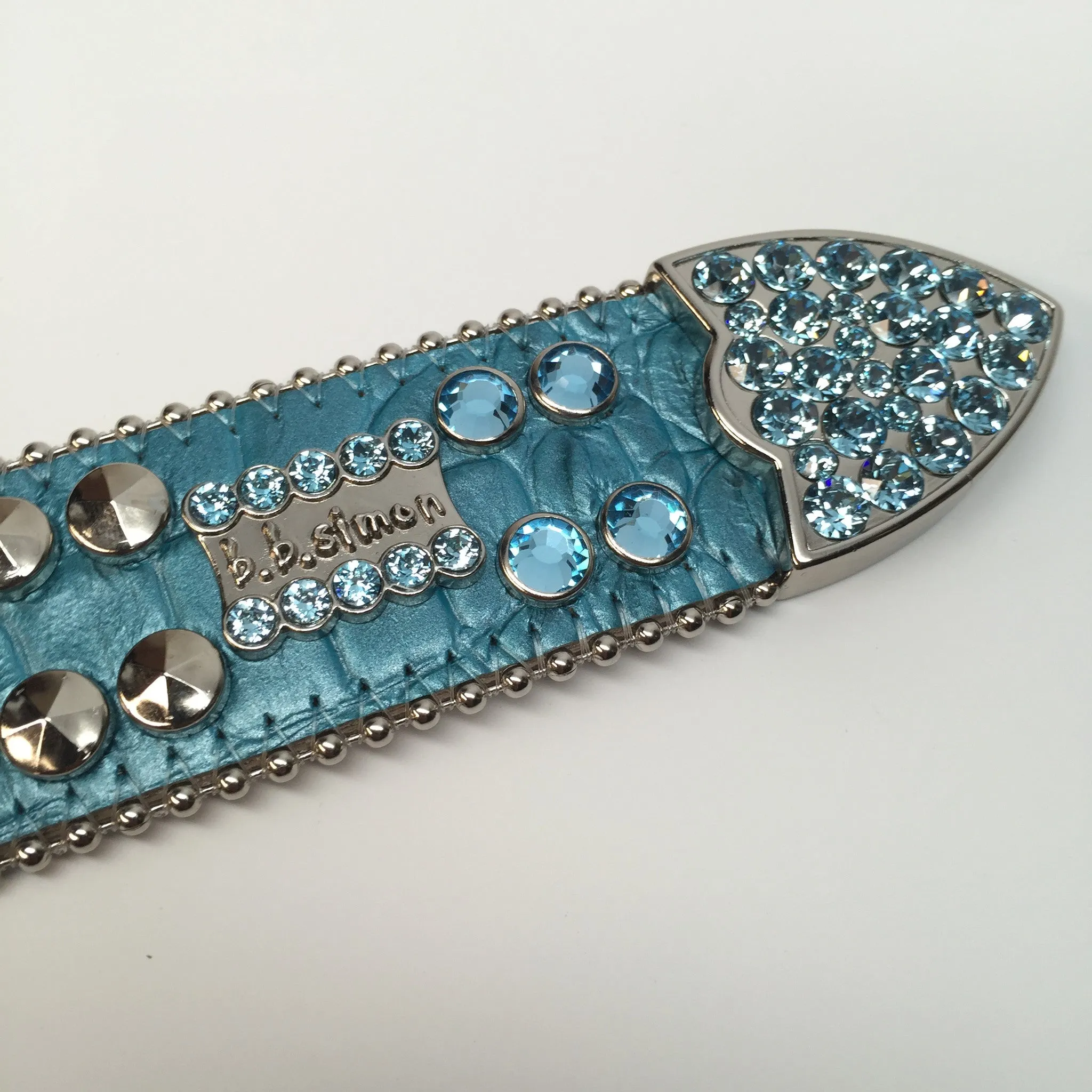 b.b. Simon 2182A86 'Sky Blue' Crystal Belt