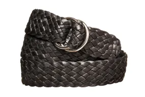 Braided Leather Belt - 9 Strand - Black