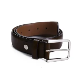 Burnished Brown 35 mm Leather Dress Belt