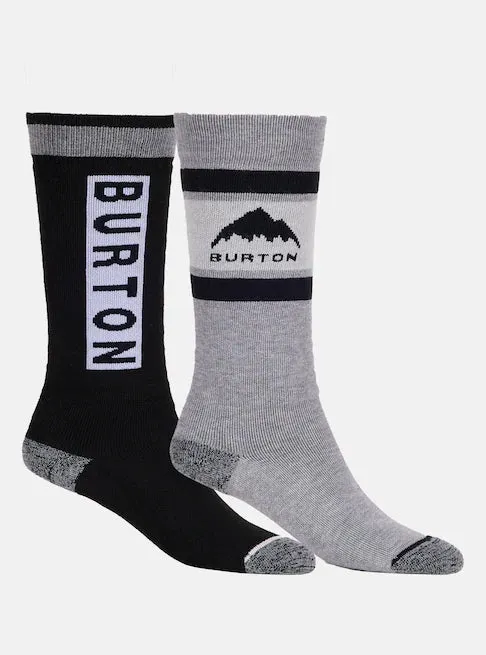 Burton 2025 Kids Weekend Midweight Sock 2PK True Black