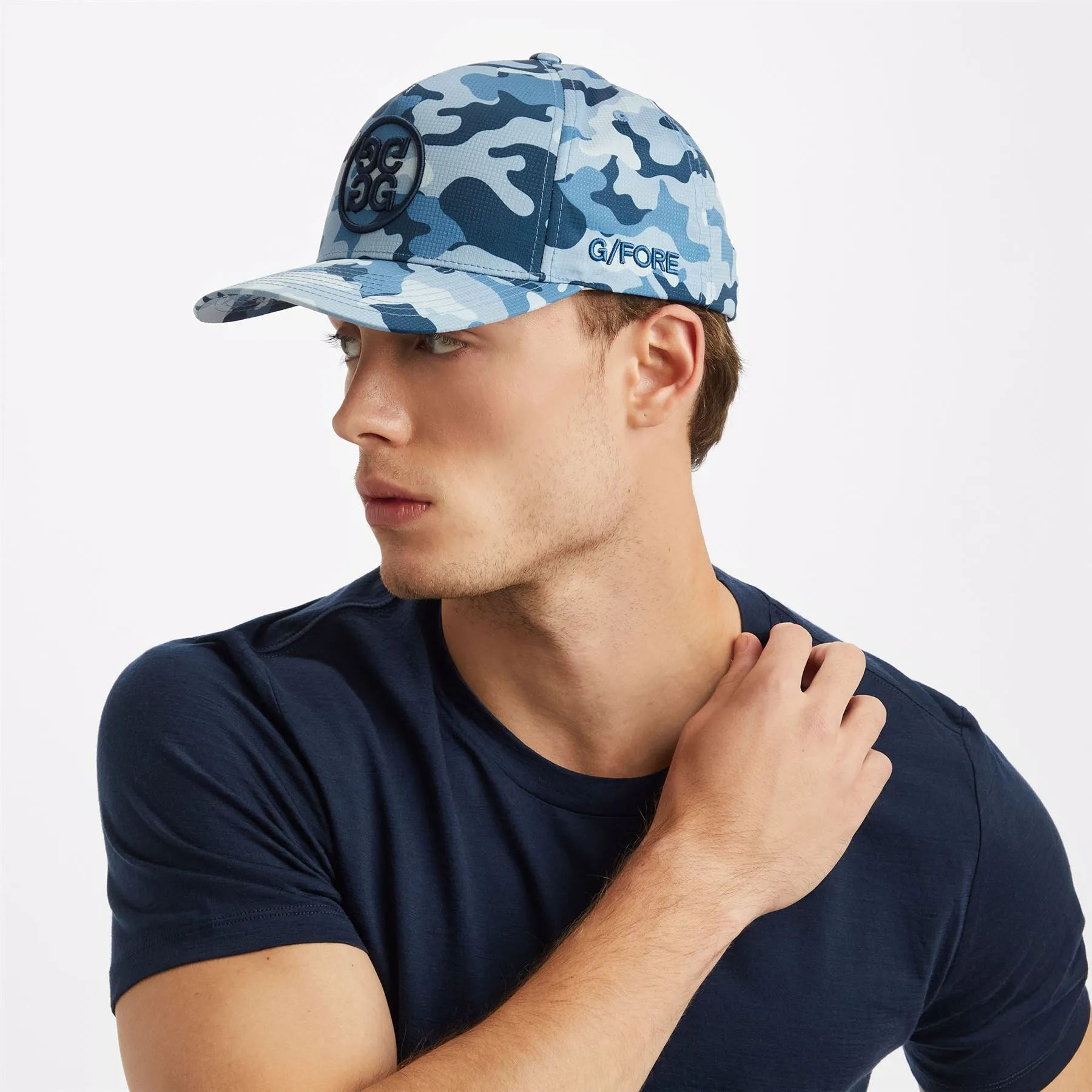 Circle G's Camo Stretch Twill Snapback Hat Slate - AW23