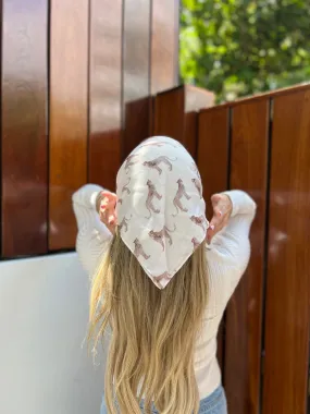 Cream Elegant Cheeta Bandana