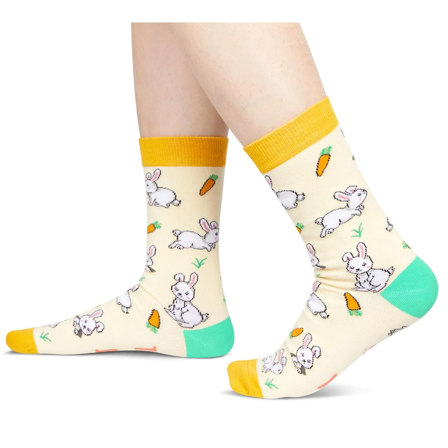 Crzay Bunny Gifts For Women Young Girl Gifts Silly Easter Gifts, Funny Bunny Rabbit Socks Easter Socks Men