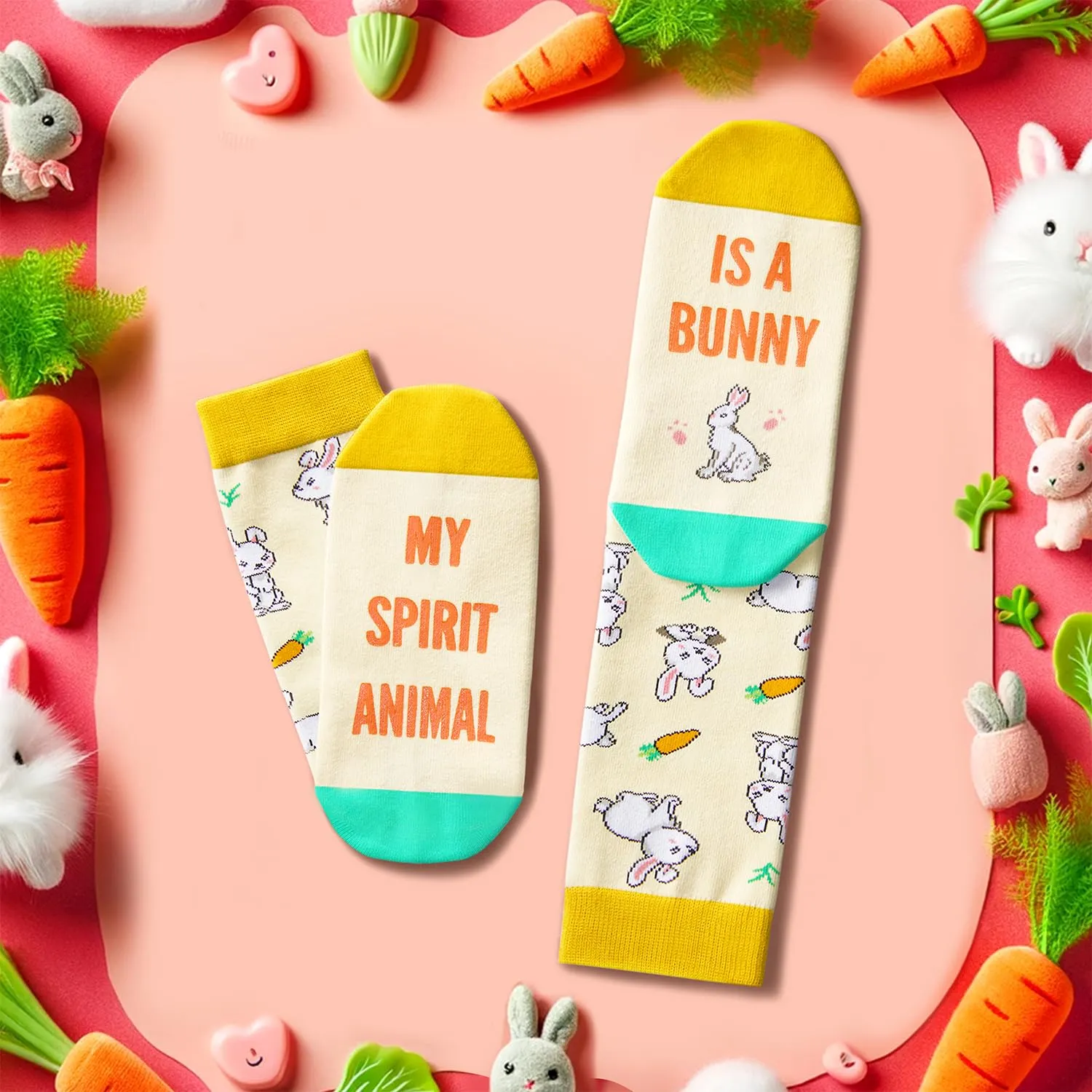 Crzay Bunny Gifts For Women Young Girl Gifts Silly Easter Gifts, Funny Bunny Rabbit Socks Easter Socks Men