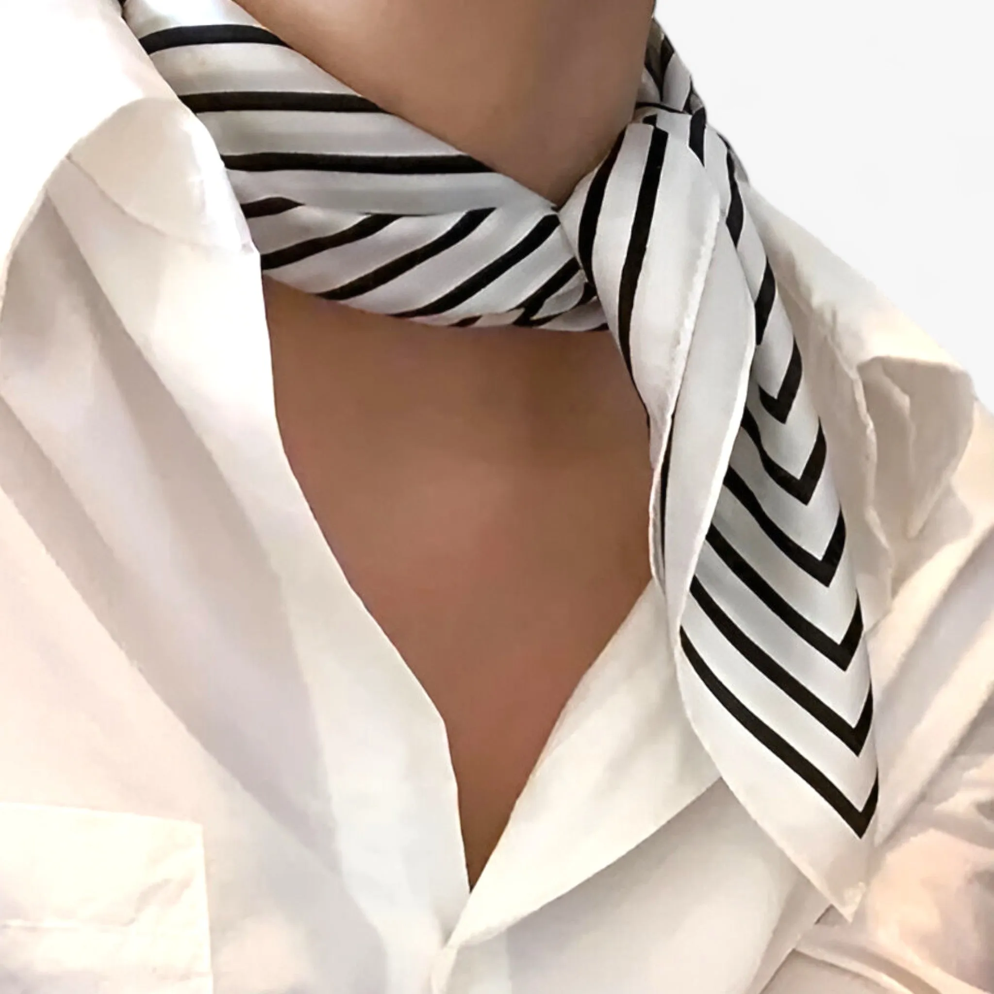 Elegant Geometric Silk Scarf