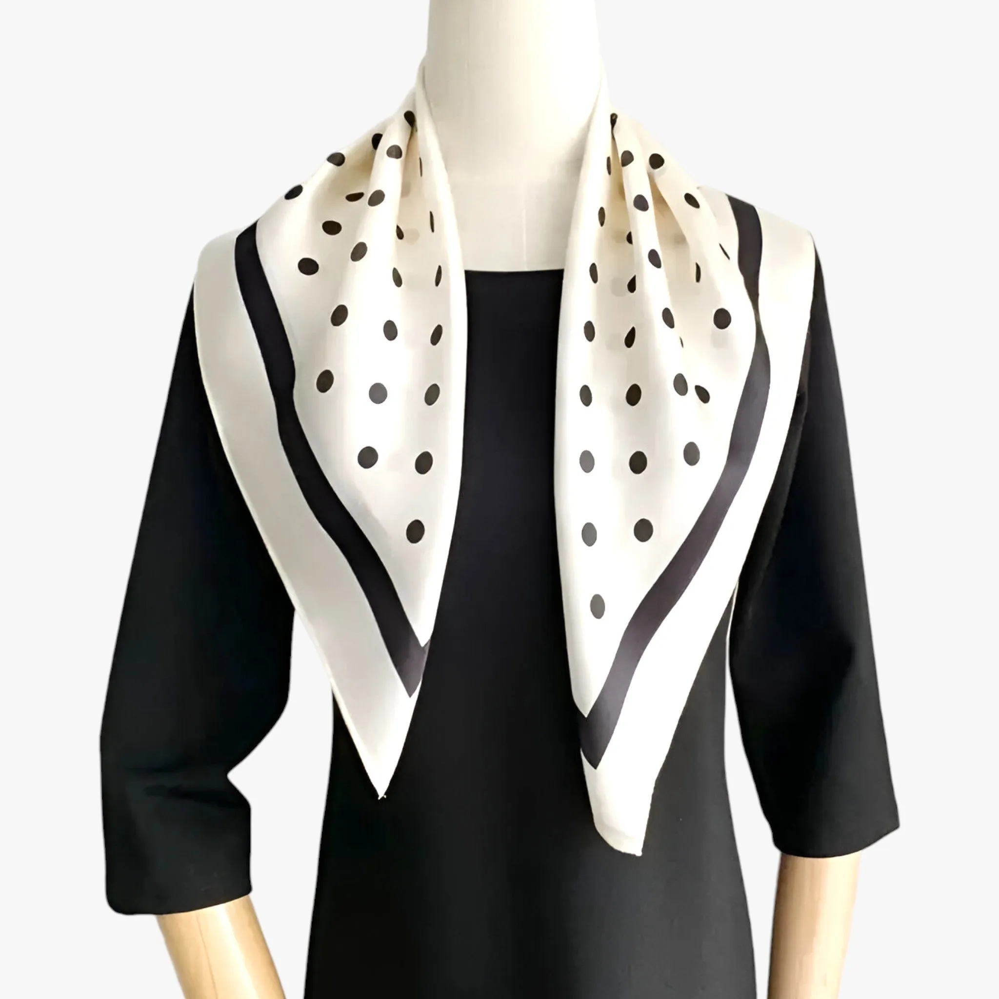 Elegant Geometric Silk Scarf