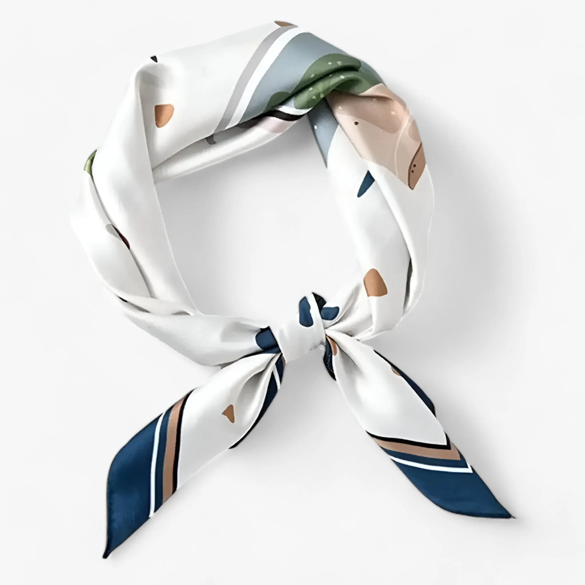 Elegant Geometric Silk Scarf