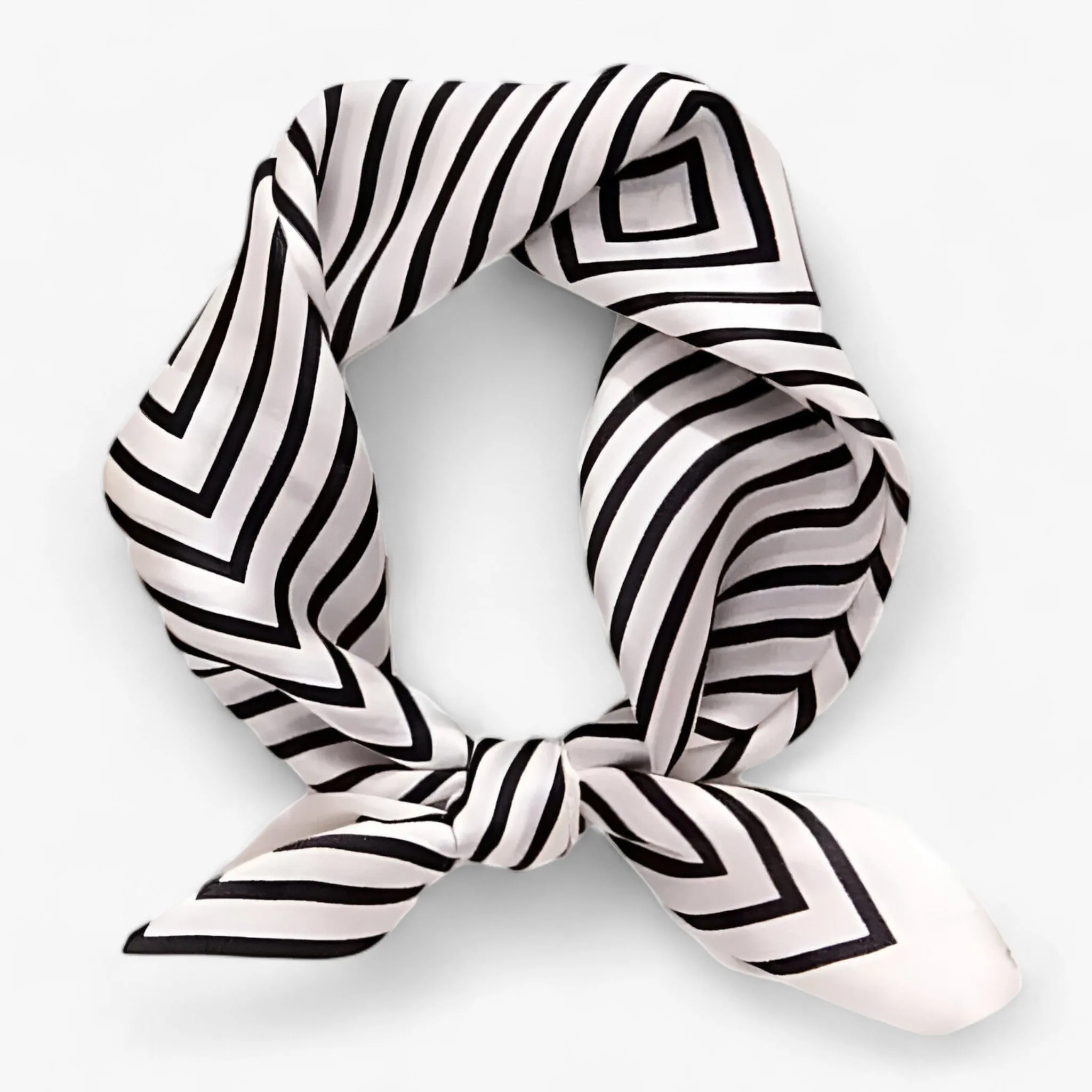 Elegant Geometric Silk Scarf