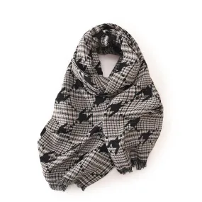 Elegant Houndstooth Warm Scarf for Women - Imitation Cashmere