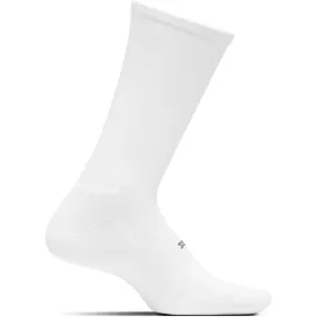 FEETURES HIGH PREFORMANCE CUSHION CREW SOCKS WHITE