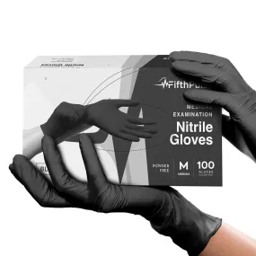 FifthPulse Navy Black Nitrile Exam Gloves