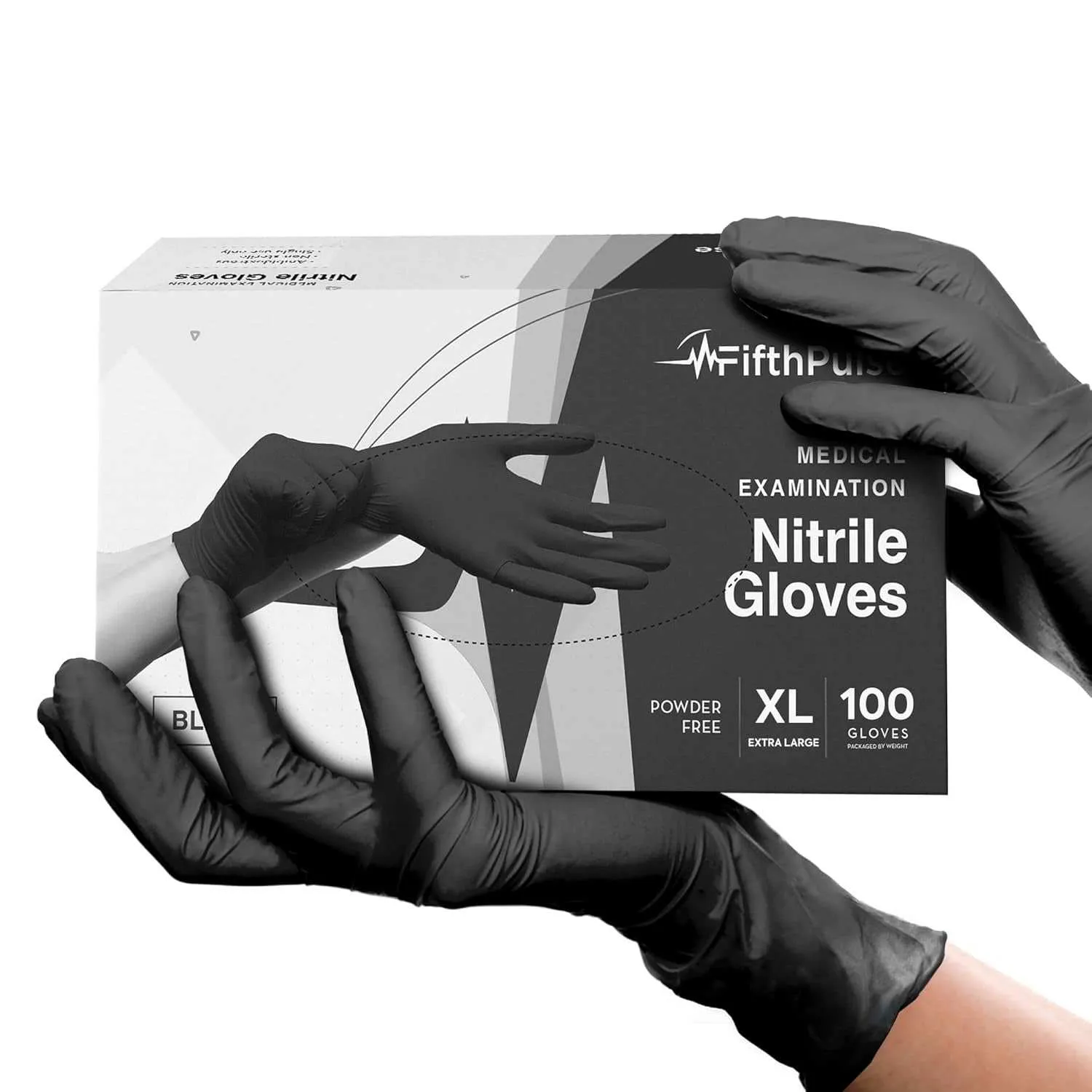 FifthPulse Navy Black Nitrile Exam Gloves