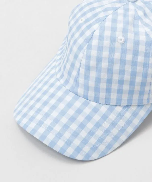 Gingham Check Cap