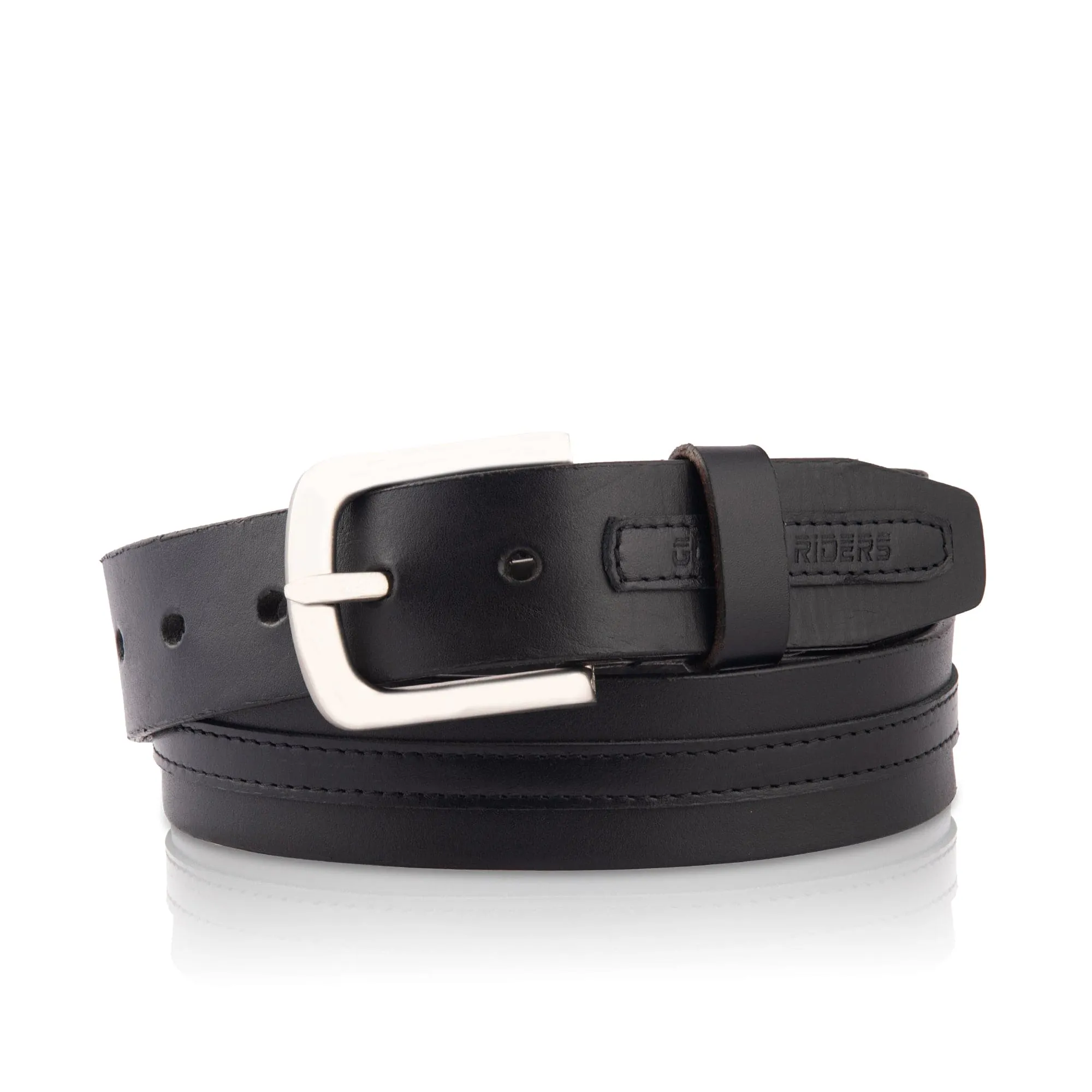 GR GOLDEN RIDERS PEGAUS Premium Leather Mens Belt Black ,Size 32 to 37 Regular