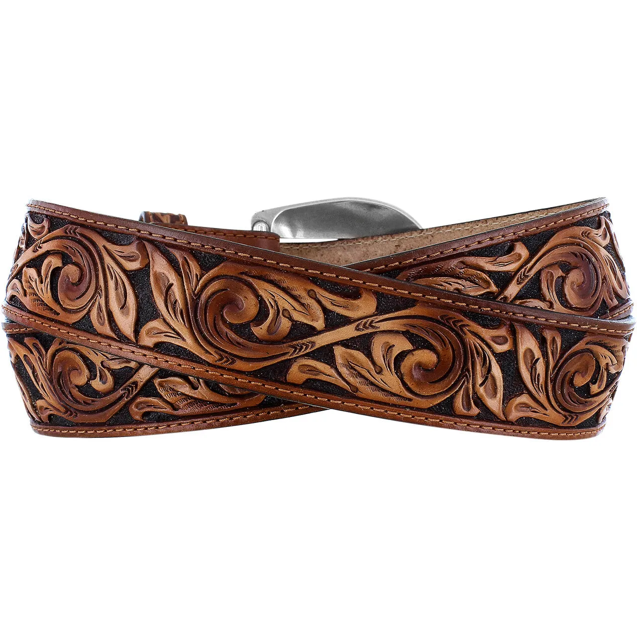 Hand Tooled De Leon Leather Belt by Leegin C42594