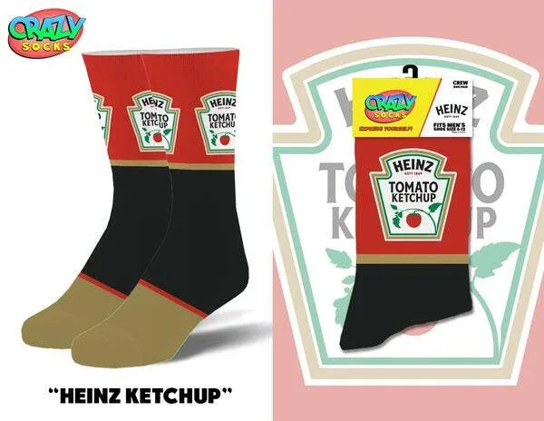 Heinz Ketchup - Mens Crew Folded (Crazy Socks)