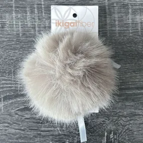 Ikigai Fiber Faux Luxe Pom Poms - Xl Lux Grey