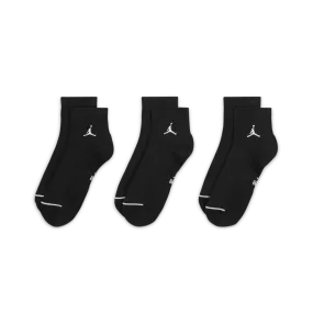 Jordan Everyday Ankle Socks (3 Pairs) 'Black/White'