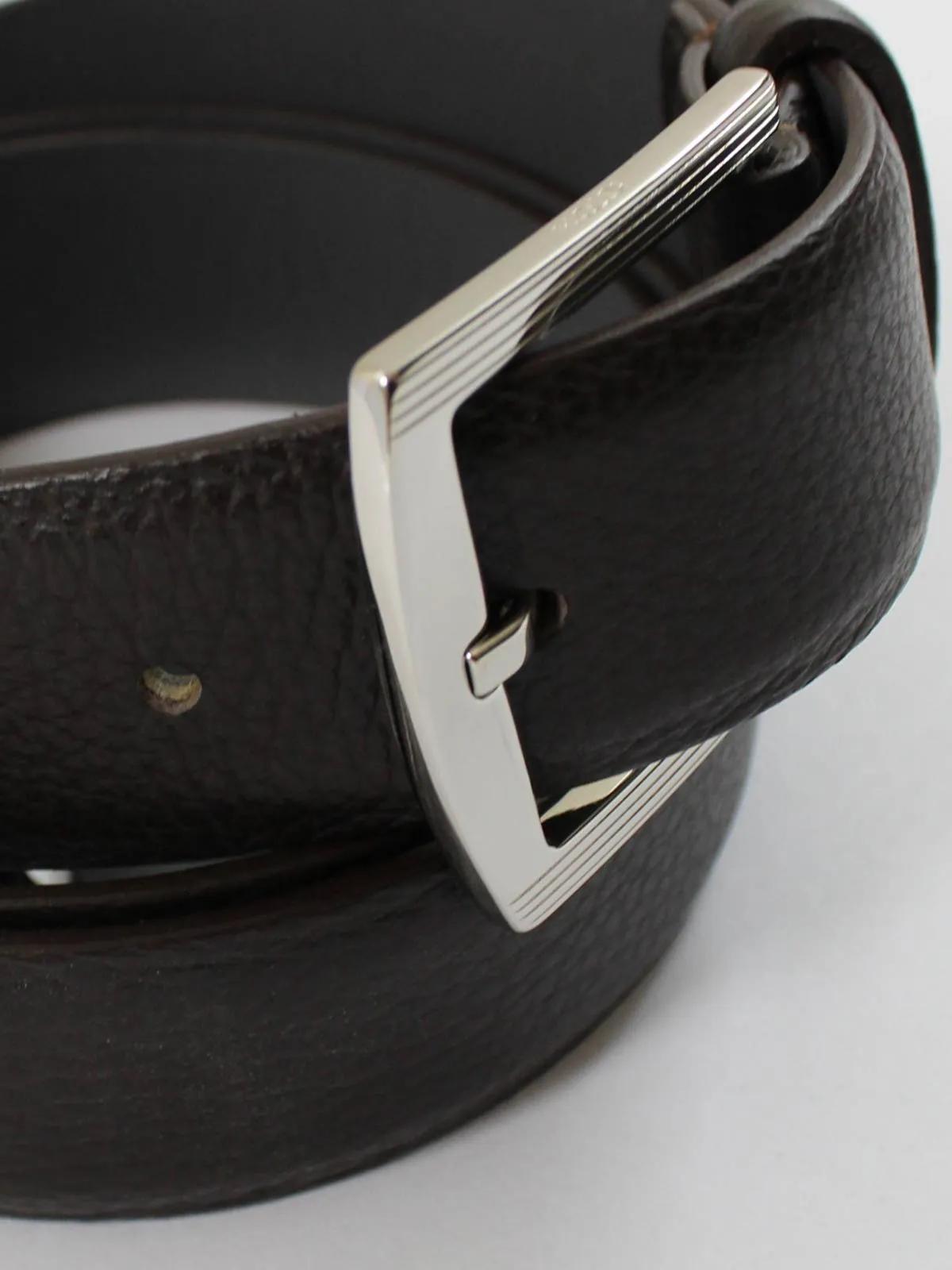 Kiton Belt Dark Brown Leather Men Belt 105 / 42