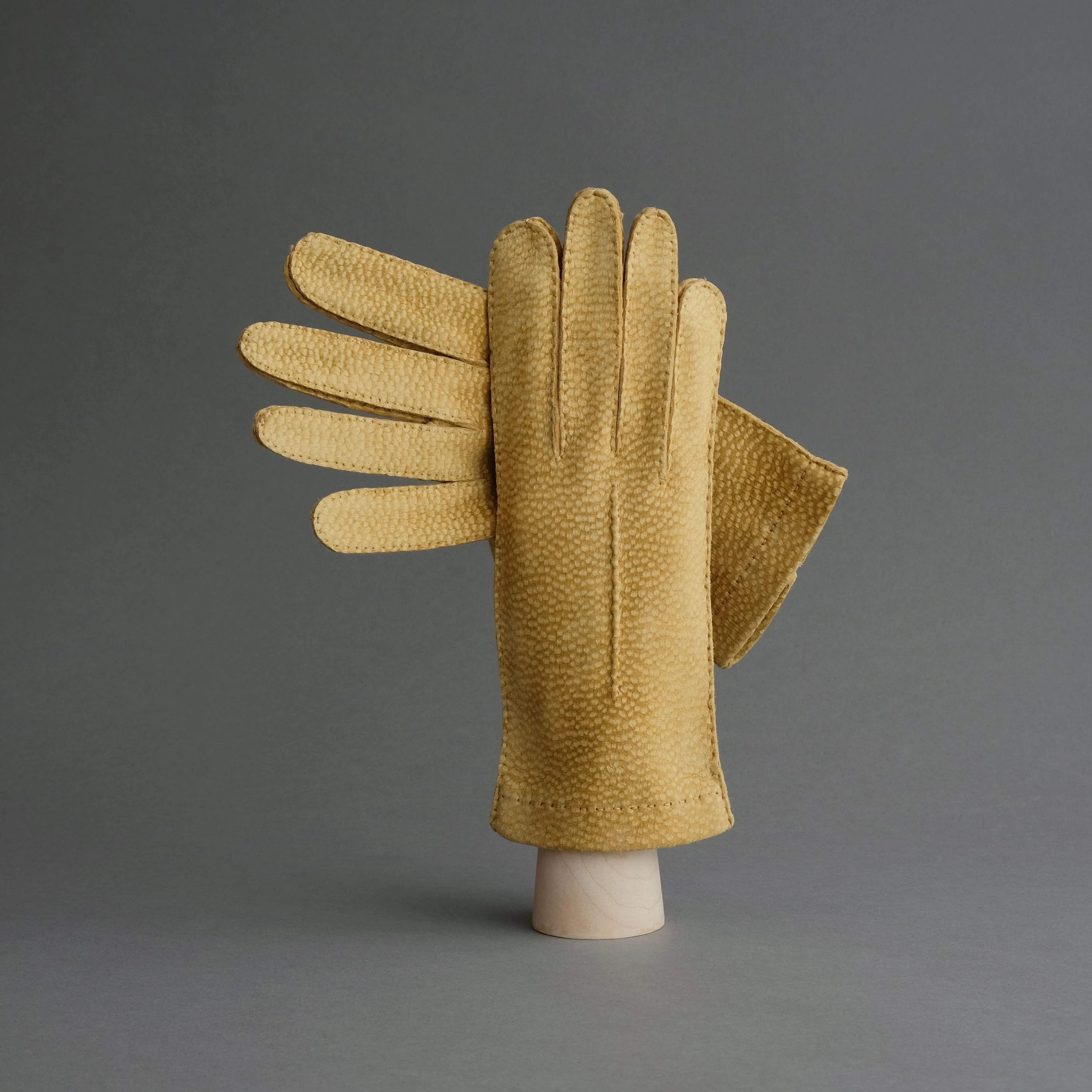 Ladies Dress Gloves from Mustard Carpincho Leather