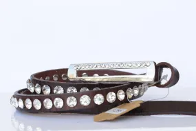 Leather studded belts for women