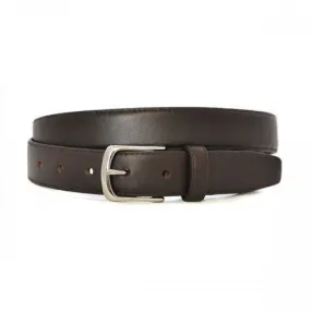 MARVIN - Mens Brown Leather Dress Belt