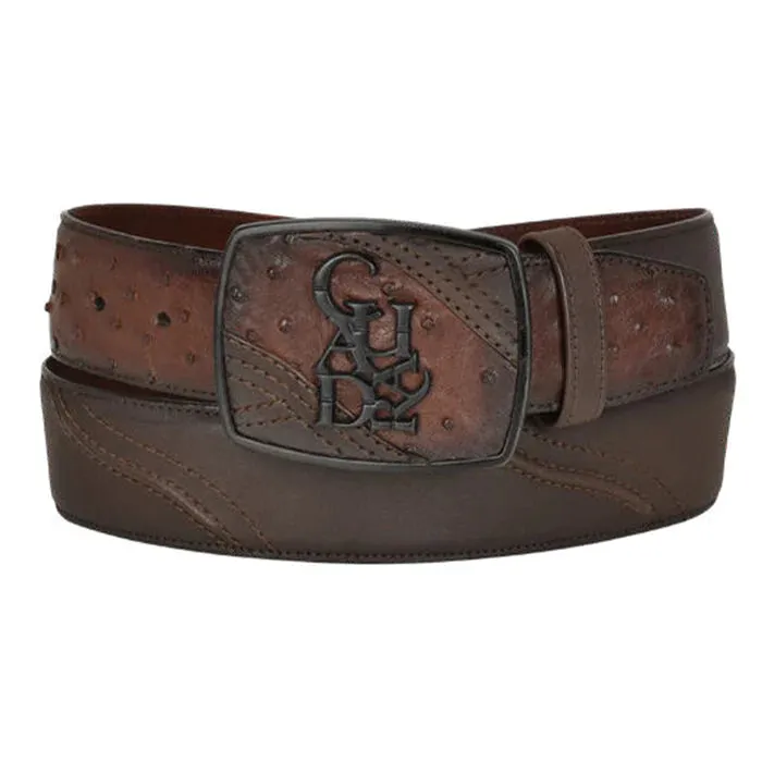 Mens Brown Ostrich Belt Style No.: CV491A1