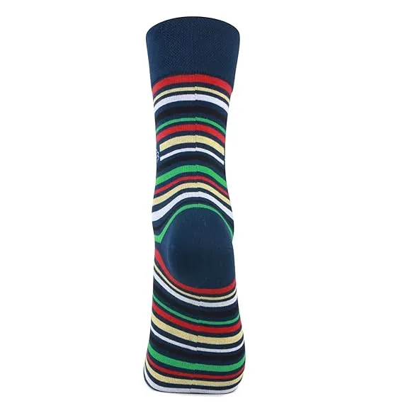 Men's Designer Signature Socks - Navy