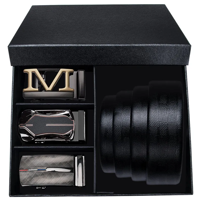 Men's Genuine Leather Set | Belt With Automatic Buckle