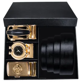 Men's Genuine Leather Set | Belt With Automatic Buckle