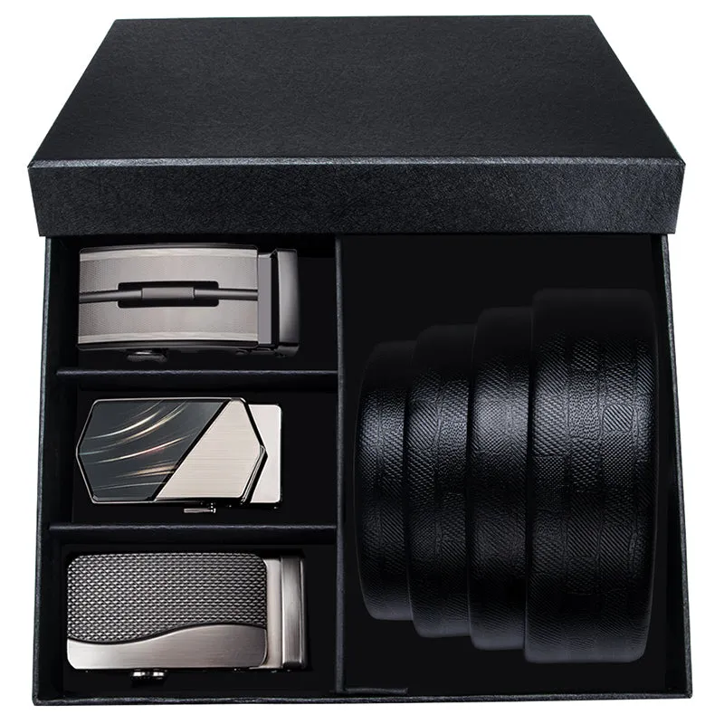 Men's Genuine Leather Set | Belt With Automatic Buckle