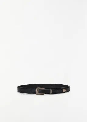 Minimal Western Belt — Black