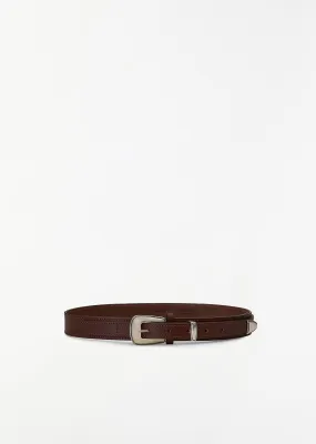 Minimal Western Belt — Roasted Pecan