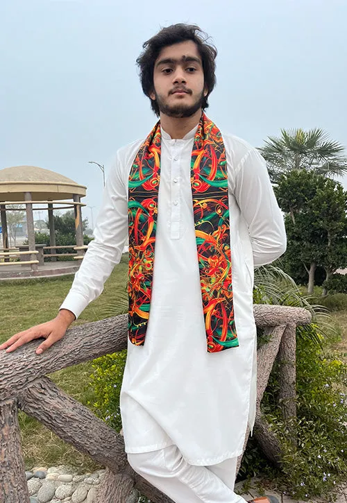 PAKISTAN BRAND SCARF FOR MEN PREMIUM COLLECTION - CALLIGRAPHY ART