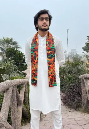 PAKISTAN BRAND SCARF FOR MEN PREMIUM COLLECTION - CALLIGRAPHY ART