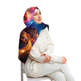 PREMIUM LUXURY PRINTED WOMEN HIJAB SCARF DUPATTA - GLOWING LIGHTS