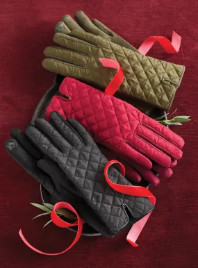 Quilted Microfiber Touchscreen Gloves