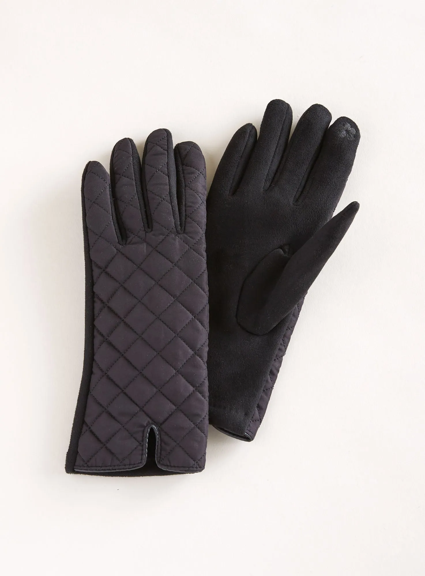 Quilted Microfiber Touchscreen Gloves