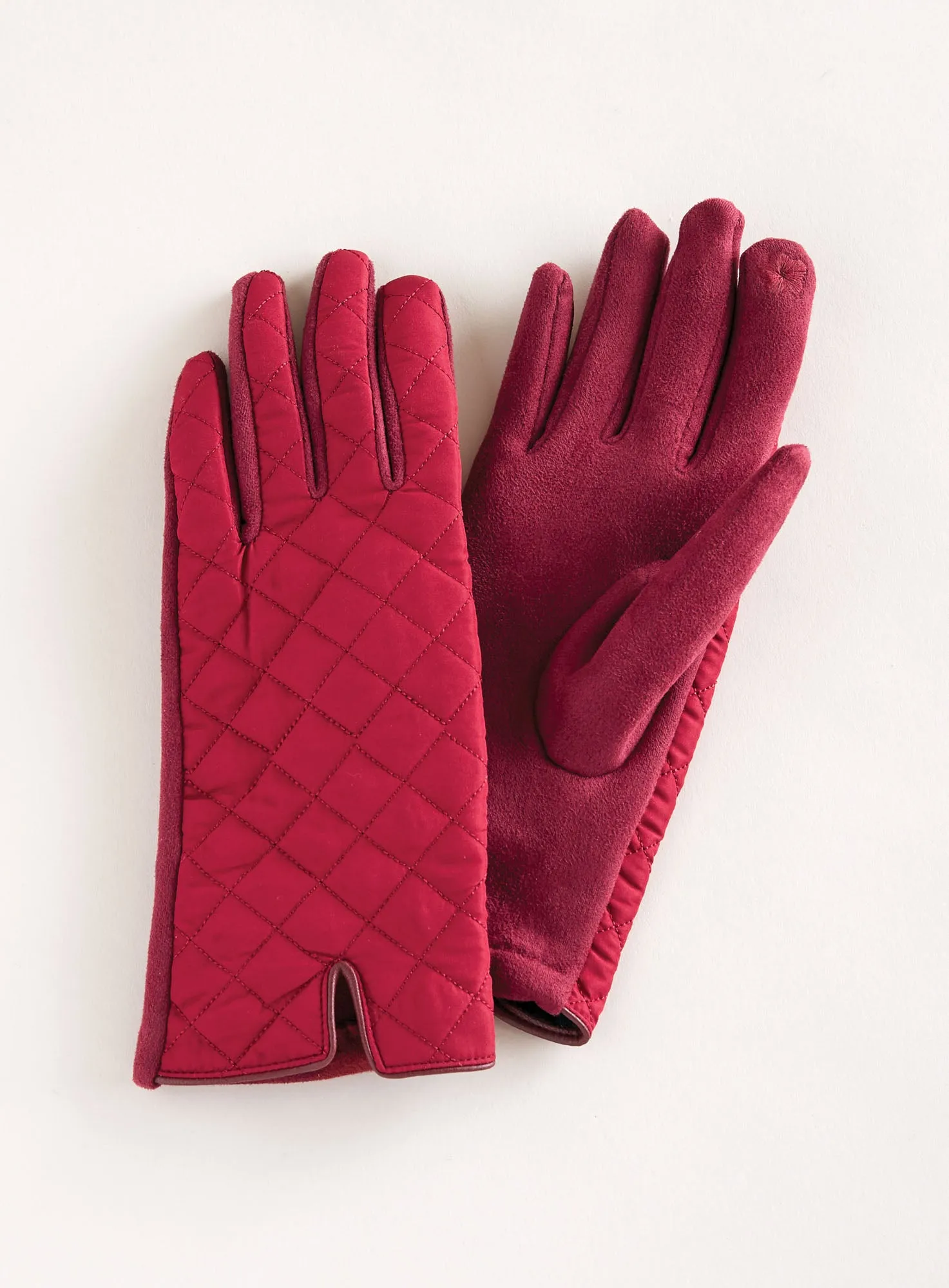 Quilted Microfiber Touchscreen Gloves