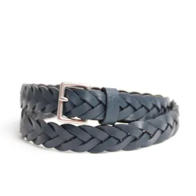 Slim Braided Leather Belt