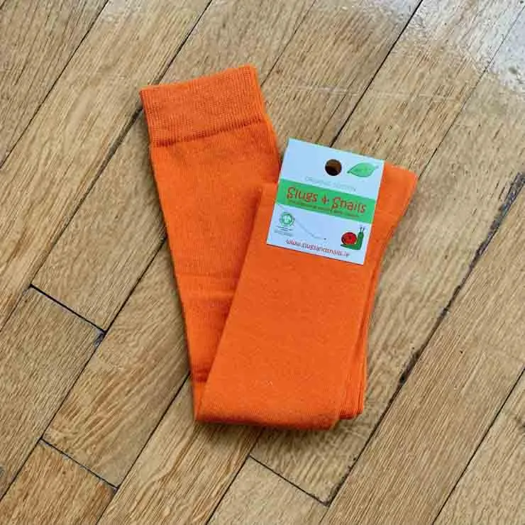 Slugs & Snails Adult Knee High Socks - Sunset Orange