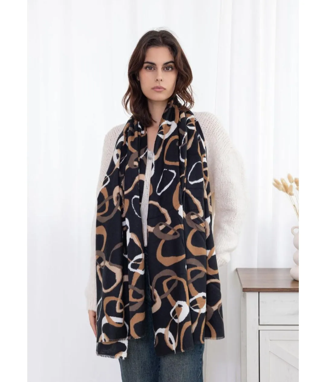 The Marie abstract circles print Scarves