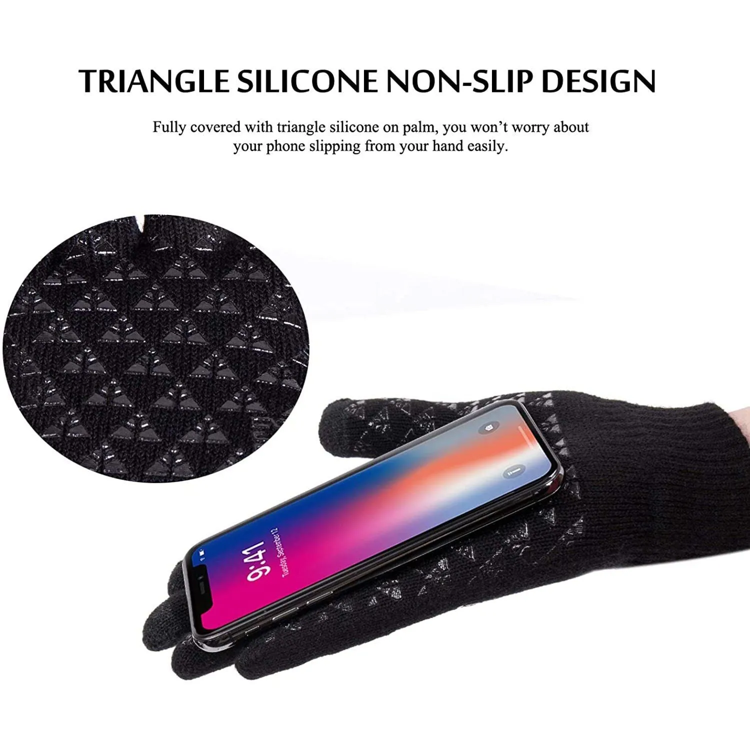 Unisex Knit 360¬∞ Whole Palm Touchscreen Antislip Gloves