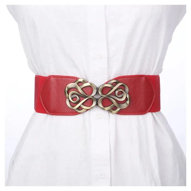 Women Vintage Faux Leather Belt