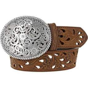 Women's Pierced Filigree Trophy Belt by Leegin C50029