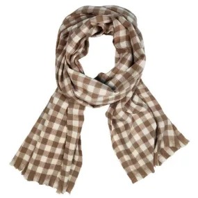 Wynter Gingham Tan Scarf